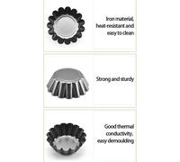 Bake Like a Pro Set di 10 per robuste lattine per crostata uova in acciaio al