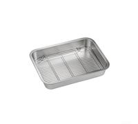 Bake Like a Pro - Vassoio in acciaio inox di alta qualità con griglia di raffreddamento multifunzione (23 x 17 x 5 cm)