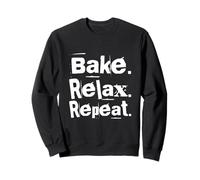 Bake Relax Repeat Hi I'm The Baker It's Me Funny Baker Citazione Felpa