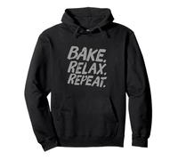 Bake Relax Repeat Hi I'm The Baker It's Me Funny Baker Citazione Felpa con Cappuccio