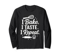 Bake Taste Repeat First Mothering Sunday Cute Baking Mom Maglia a Manica