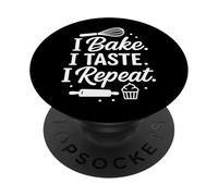 Bake Taste Repeat First Mothering Sunday Cute Baking Mom PopSockets PopGrip Adesivo