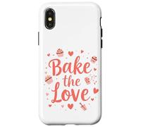 Bake The Love Cute Bakery Pastello Cupcake Sweet Baking Lover Custodia per iPhone X/XS
