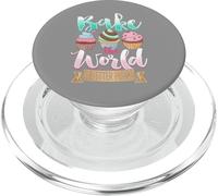 Bake the World a Better Place - Simpatico design di pasticceria e cupcake PopSockets PopGrip per MagSafe