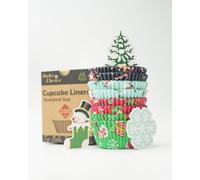 BakeChoice 400 pezzi Pirottini in Carta di Natale con 12 Topper,Perfetto per la Pasticceria Casalinga e le Attività Scolastiche