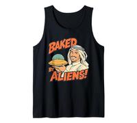 Baked by Aliens - Funny Retro Sci-Fi Vintage UFO Humor Canotta