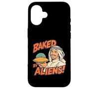 Baked by Aliens - Funny Retro Sci-Fi vintage UFO humor Custodia per iPhone 16