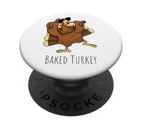 Baked Turkey 420 Smoking Marijuana, divertente meme Stoner Weed PopSockets PopGrip Adesivo