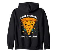 Baked with Hugs And a Little Chaos. Cute Pizza Felpa con Cappuccio