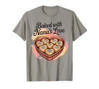 Baked with Nana's Love - Biscotti a Forma di Cuore Maglietta
