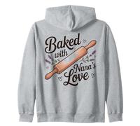 Baked with Nana's Love - Mattarello Design Felpa con Cappuccio