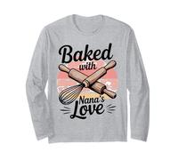 Baked with Nana's Love Rolling Pin Frusta Design Maglia a Manica