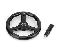 Bakelite Lathe Handwheel | 200mm Black 3 - Spoke Secure - Grip Design | Machine Tool Handwheel for Lathes/Mills/Drills | Sturdy & Ergonomic Grip