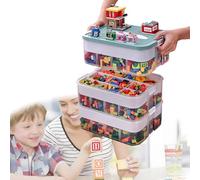 BAKENLON Scatole Plastica con Coperchio per Lego,3 Strati Trasparenti Cameretta Bambino Scomparti Giocattoli Organizer,Mattoncini Contenitore Giochi Bambini per lego classic scatola (Verde)