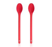 Baker Boutique Silicone Antiaderente da Cucina Cucchiaio Set Pezzi, Senza BPA e FDA Grade, Resistente al Calore, Set di cucchiai per mescolare, Raccogliere e miscelazione, Rosso