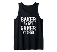 Baker By Day Gamer By Night Funny Local Pastry Bakery Owner Canotta