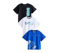 BAKER BY TED BAKER Ragazzo Confezione da 3 T-Shirt White/Black/Blue 13 Anni