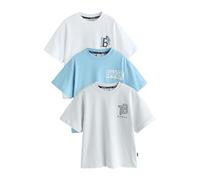 BAKER BY TED BAKER Ragazzo Confezione da 3 T-Shirt White/Blue/Grey 6 Anni