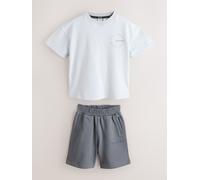 Baker by Ted Baker Set Baker by Ted Baker di T Shirt grigie oversize lavate e pantaloncini. 98104cm Grigio