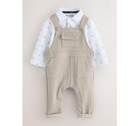Baker by Ted Baker Set composto da salopette con texture effetto pietra e polo con stampa integrale Baker by Ted Baker. 6874cm Naturale