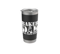 Baker Dad The Idol The Myth The Legend Pastry Chef Baker Bicchiere termico in acciaio inox doppia parete