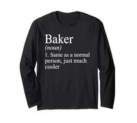 Baker Definition - Divertente Regalo per Gli Amanti della Pasticceria Maglia a Manica