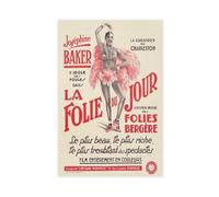 Baker, Josephine La Folie Du Jour Art Decorazione da parete poster per famiglia, bar, ristorante, garage, caffetteria, cartello artistico, idea regalo, senza cornice, 40 x 60 cm