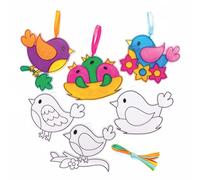 Baker Ross Acchiappa-sole Uccellino (confezione da 10)- Modelli di plastica divertenti per i bambini da colorare e decorare