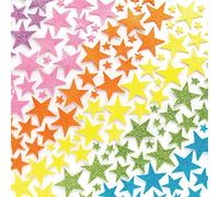 Baker Ross Adesivi a forma di Stella Glitterata - Confezione da 200, Artigianato per Bambini (AX701)