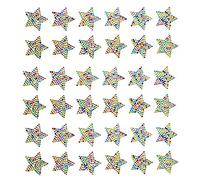 Baker Ross Rainbow Star-Adesivi con Gemme di Cristallo, per Bambini, Confezione da 12, Stelle, Colore Assorted, AT217