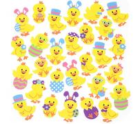Baker Ross Adesivi in Feltro Pulcini di Pasqua - Confezione da 150, Adesivi di Pasqua per Bambini (FC496)