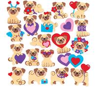 Baker Ross Adesivi in gommapiuma a forma di carlino (confezione da 120) - Decorazioni creative per bambini