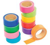 Baker Ross AT794 Arcobaleno Nastro Washi, adesivo e decorativo per carte artigianali e Artigianato per bambini (confezione da 10), assortito