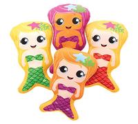 Baker Ross AT913 Peluche di Sirenetta, simpatici peluche peluche per bambini e piccoli regali per bambini (confezione da 4), assortiti