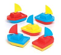 Baker Ross AT950 Mini Barchette a Retrocarica, per borse da festa per bambini e piccoli giocattoli per bambini (confezione da 6), assortiti