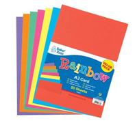 Baker Ross AV536 - Biglietto A3 color arcobaleno, confezione da 50