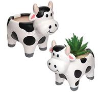 Baker Ross AX103 Vasi in Ceramica Mucca, da Personalizzare (confezione da 2)- Creativi articoli artigianali per bambini da realizzare e decorare.