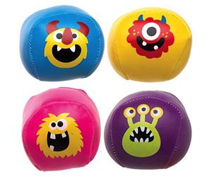 Baker Ross AX273 Mini Palle Soffici Gruppo Di Mostri - Confezione Da 6, Palline Da Giocoliere Per Bambini, Ideali Per Borse Da Festa Per Bambini E Riempitivi Per Calze