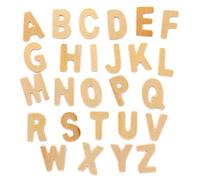 Baker Ross AX324 Lettere Maiuscole In Legno - Confezione Da 130, Semplici Lettere Dell'Alfabeto Scrabble Per La Creazione Di Cartoline, Albumi, Ideale Per Le Scuole E Le Attività Artigianali