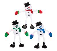 Baker Ross AX401 Pupazzi Di Neve Flessibili - Confezione Da 4, Novità Per Il Natale, Giocattoli Per Bambini, Ideali Come Regalini O Sorpresine Per Feste Di Natale Per Bambini.