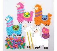 Baker Ross AX741 - Kit di 5 pompon, per lavori creativi e artigianali, per la creazione di gioielli, decorazione e visualizzazione dei bambini