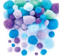 Baker Ross AX991 Set Pompon Sirena - Confezione da 250, Forniture per cartoncini, Accessori per arti e mestieri, Abbellimenti per la creazione