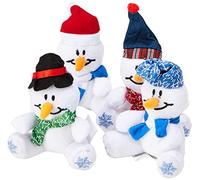 Baker Ross- Baker Snowman Pupazzo di Neve Mini Bean Pals (Confezione da 4), Colore Assortiti, EF890