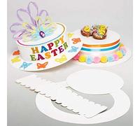 Baker Ross Bonnet di Pasqua Bianchi - Confezione da 5, Artigianato per Bambini (AX790)