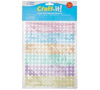 Baker Ross Bottoni Autoadesivi Colore Pastello - Confezione da 252, Forniture Artigianali per Bambini (FC356)