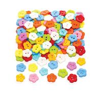 Baker Ross Bottoni floreali (confezione da 150) - Decorazioni creative per bambini a tema primaverile