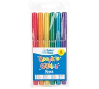 Baker Ross Colori Glitterati Luccicanti (confezione da 6)- Pennarelli a punta larga per bambini, progetti, cartoline e decorazioni.