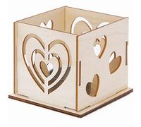 Baker Ross Confezione da Portalumini in Legno - Confezione da 4, Portalumini in Legno per Bambini (FC381)