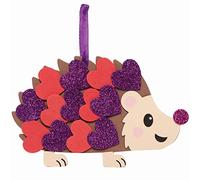 Baker Ross Decorazioni Riccio con Cuore - Confezione da 5, Lavoretti di San Valentino per Bambini (FC452)