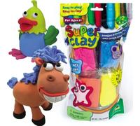 Baker Ross Et114 Super Argilla Confezione Risparmio (12 Pacchi da 15 Gr) Perfetto per Modellare e Scolpire, Attività Artistiche a Scuola e a Casa